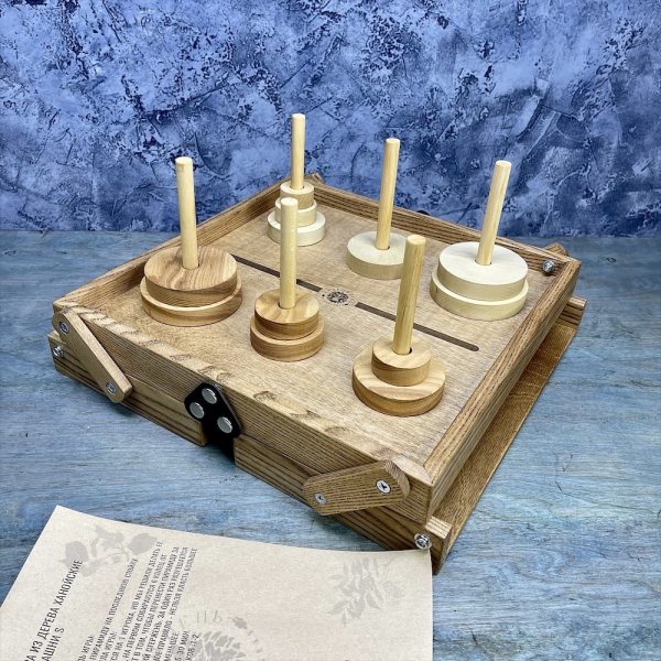 Настольная игра из дерева Башни Ханой S