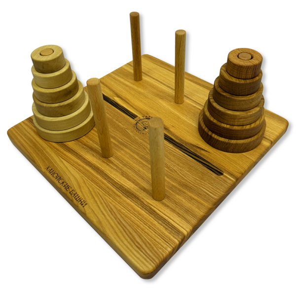 Настольная игра из дерева «Ханойские башни» XS