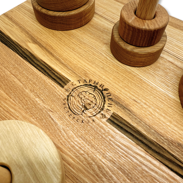 Настольная игра из дерева «Ханойские башни» XS