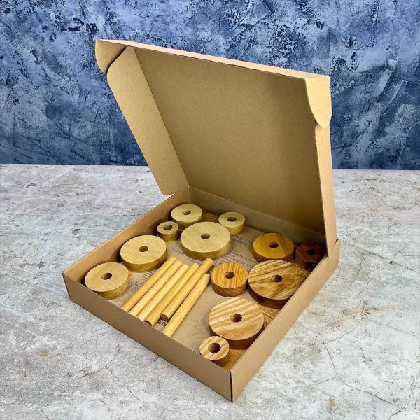 Настольная игра из дерева Ханойские башни XS