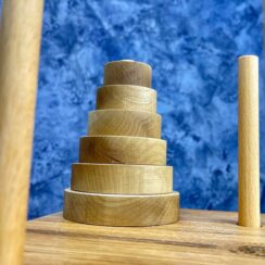 Настольная игра из дерева Ханойские башни XS