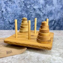 Настольная игра из дерева Ханойские башни XS