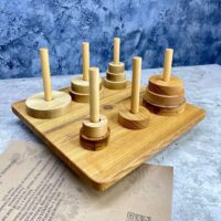 Настольная игра из дерева Ханойские башни XS