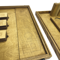 Настольная игра из дерева «Кварто и Карты Форт Боярд» M 2 в 1