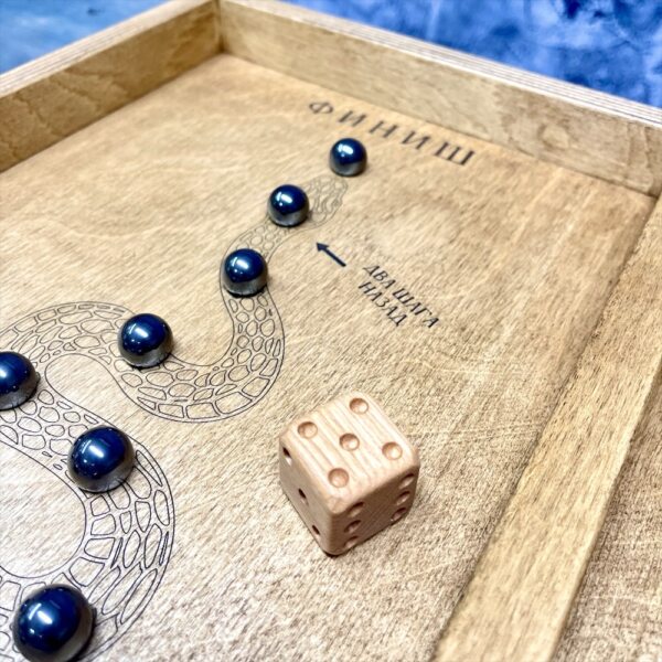 Настольная игра из дерева Магнитная змейка Лайт