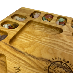 Настольная игра из дерева «Манкала (Калах)» до 4 игроков XS