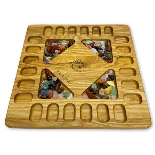 Настольная игра из дерева «Манкала (Калах)» до 4 игроков XS