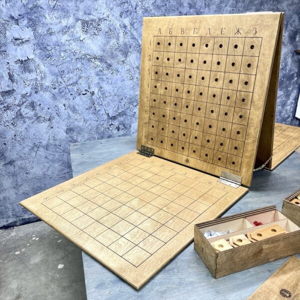 Настольная игра из дерева Морской бой XL