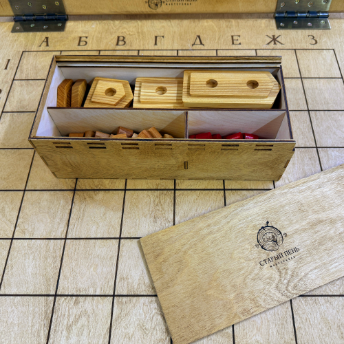 Настольная игра из дерева «Морской бой» XL