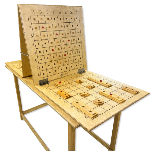 Настольная игра из дерева «Морской бой» XL