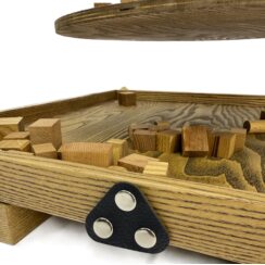 Настольная игра из дерева Балансир с открывающимися крышками Премиум М