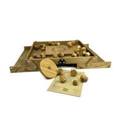 Настольная игра из дерева Балансирующая Полусфера с камнями Премиум M