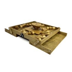 Настольная игра из дерева Балансирующая Полусфера с камнями Премиум M