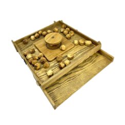 Настольная игра из дерева Балансирующая Полусфера с камнями Премиум M