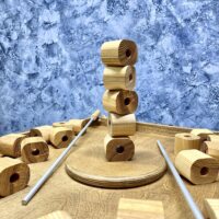 Настольная игра из дерева «Башня из колец Форт Боярд» M