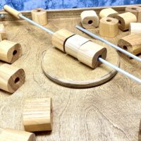 Настольная игра из дерева «Башня из колец Форт Боярд» M