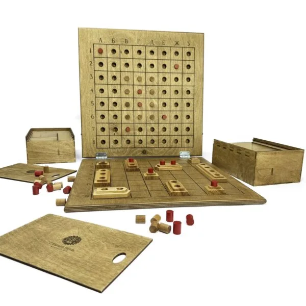 Настольная игра из дерева Морской бой M