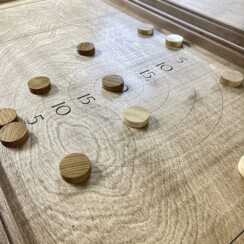 Деревянная игра  «Аэрохоккей и Стрельба по мишени» на 2-х игроков L 2 в 1 с ногами