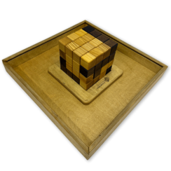 Деревянная головоломка «Тетрис 3D куб» в пенале Лайт