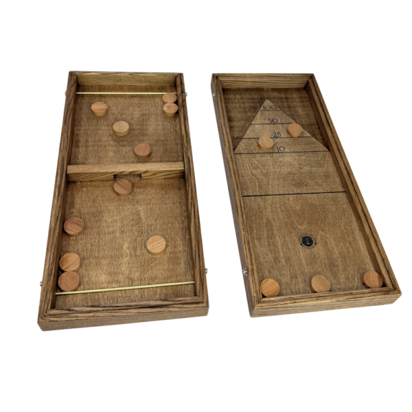 Настольная игра из дерева Вышибалы и  Бермудский треугольник M 2 в 1