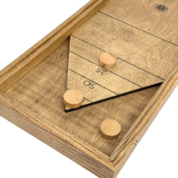 Настольная игра из дерева Вышибалы и  Бермудский треугольник M 2 в 1