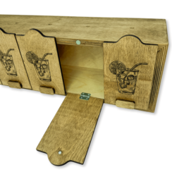 Ящик с дверцами для игры «Угадай напиток»