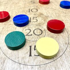 Настольная игра из дерева  «Стрельба по мишени» на 4-х игроков L