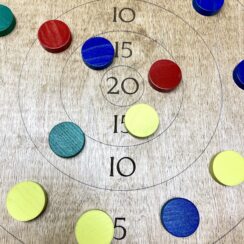 Настольная игра из дерева  «Стрельба по мишени» на 4-х игроков L