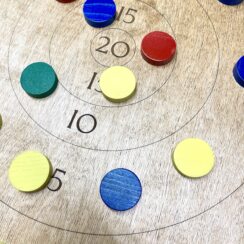 Настольная игра из дерева  «Стрельба по мишени» на 4-х игроков L