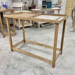 Настольная игра из дерева Вышибалы на 4 игрока с выкручивающимися ногами L