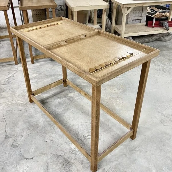 Настольная игра из дерева Вышибалы на 4 игрока с выкручивающимися ногами L