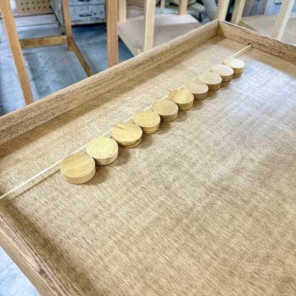 Настольная игра из дерева Вышибалы на 4 игрока с выкручивающимися ногами L